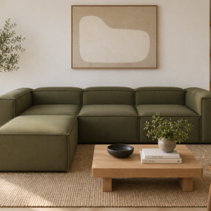 4 seater modular couch with two corner units middle section and ottoman